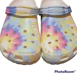 Crocs Pastel Tie Dye Womens Size 13, Mens Size 11